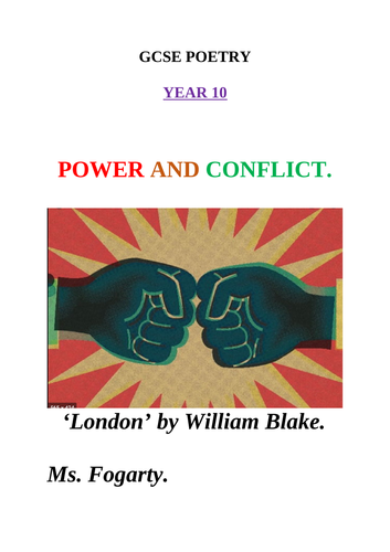 New Power & Conflict poetry scheme | Teaching Resources