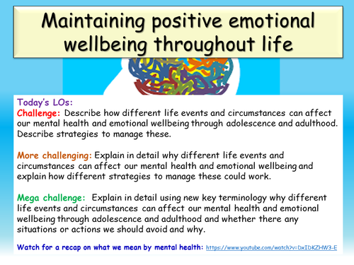 Emotional Health and Wellbeing | Teaching Resources