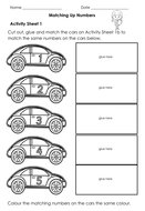 Counting Cars 0 to 10 Worksheet Activities Cut and Glue Presentation ...