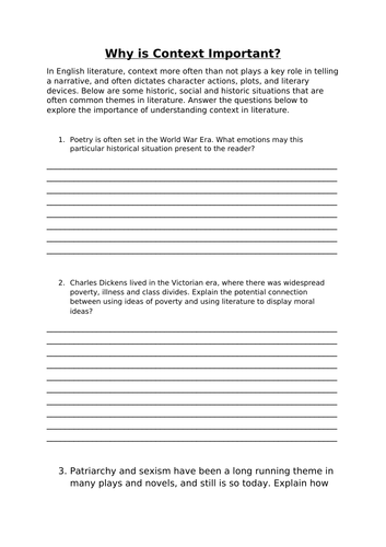 why-is-context-important-worksheet-teaching-resources