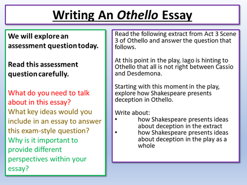 a level othello essays