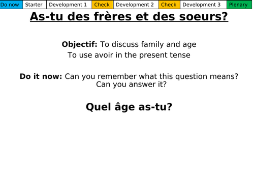 As-tu des frères et des soeurs?