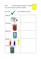 shape homework eyfs