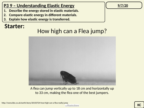 KS3 Physics AQA P3 9 Understanding Elastic Energy Lesson Bundle ...
