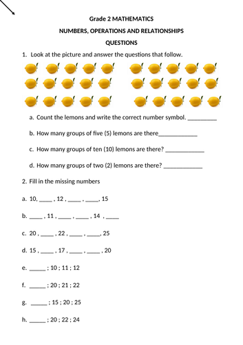 grade-2-mathematics-numbers-operations-and-relationships-questions