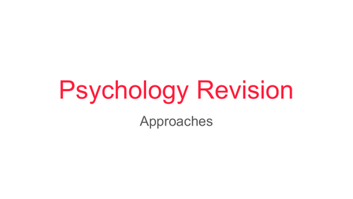 Approaches in Psychology