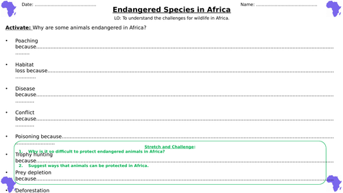 africa ks3 geography teaching resources