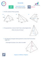 Pyramids (volume and surface area) | Teaching Resources