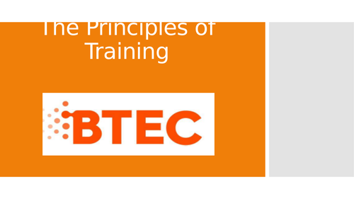 Lesson 4: The Principles of Training (BTEC First Sport Level 2, unit 1 ...