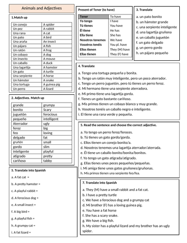 Todo Sobre Mi Worksheet Answers