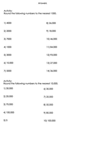 Year 6 Place Value - Rounding to the nearest 1000 and 10,000