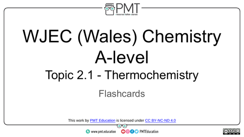 Wjec Wales A Level Chemistry Flashcards Teaching Resources