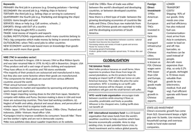 Globalisation Knowledge Organiser Teaching Resources