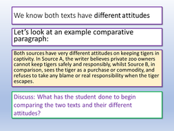 English Language Paper 2 Comparing | Teaching Resources