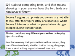 English Language Paper 2 Comparing | Teaching Resources