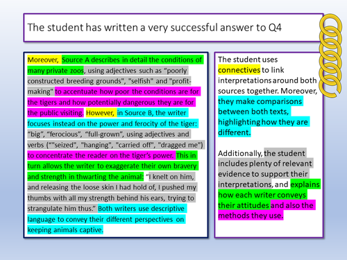 English Language Paper 2 Q4 Model Answer Teaching Resources