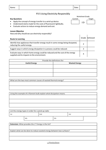 KS3 Physics AQA P3 Energy - Energy Costs and Energy Transfers - 9 PPTs ...