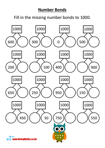 Number Bonds Practice - Arithmetic Worksheets Set | Teaching Resources