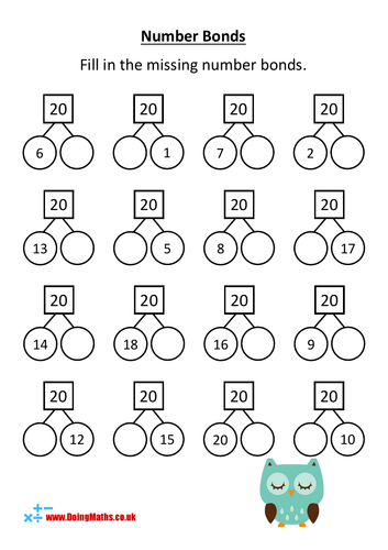 Number Bonds Practice - Arithmetic Worksheets Set | Teaching Resources