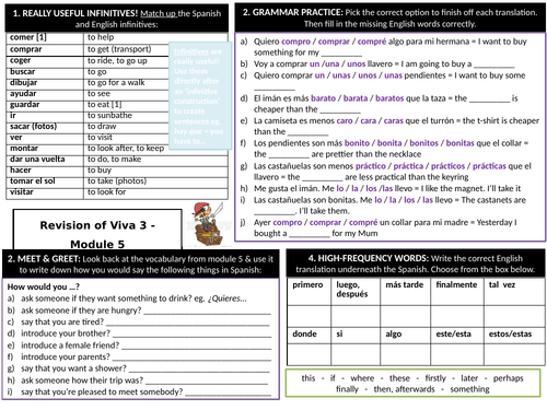 Viva 3 Module 5 Revision Worksheet