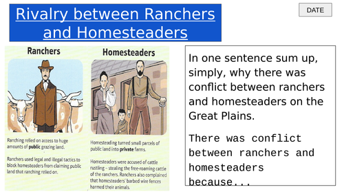 Edexcel GCSE History; The American West - Topic 2.2; Rivalry between ...