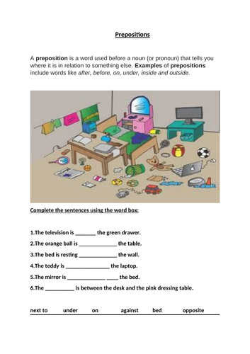 Prepositions Worksheets | Teaching Resources