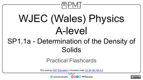 WJEC Wales A-level Physics Practical Flashcards | Teaching Resources