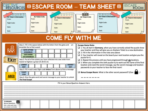 Careers in Film - Escape Room | Teaching Resources