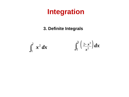 Calculus - Integration | Teaching Resources