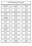 dictionary word work teaching resources