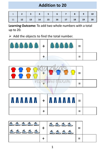 Functional Skills Maths - Entry Level 1 - Addition to 20 | Teaching ...