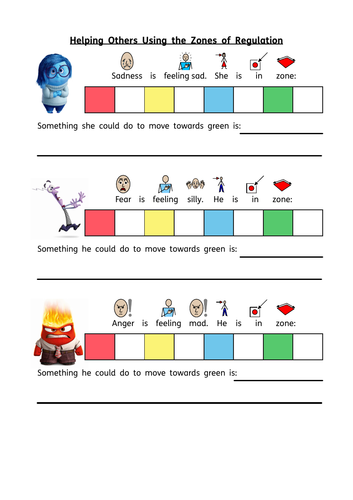 Zones Of Regulation Match And Identify Tasks Widgit Teaching Resources