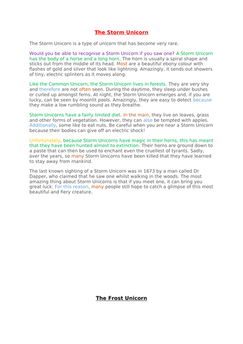 Non chronological report features ks2 picture