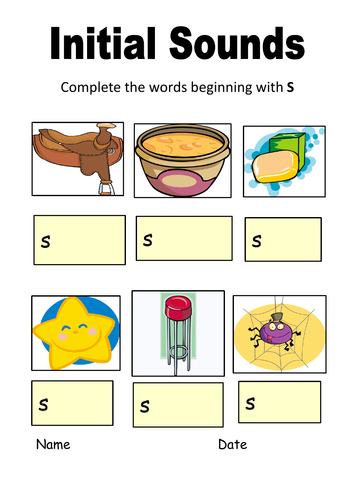 Initial Sounds SATPIN Worksheets | Teaching Resources