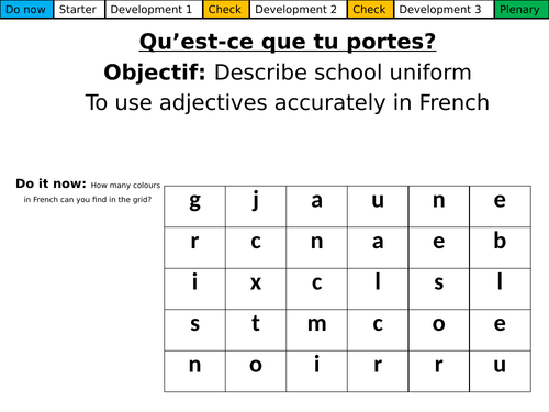 Dynamo 1 Module 2.2 Qu'est-ce que tu portes?