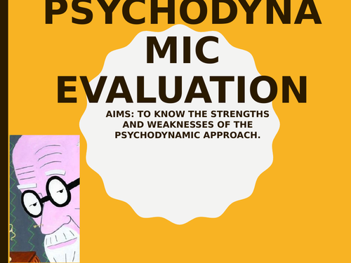 The Psychodynamic Approach Evaluation And Summary Activities Teaching Resources