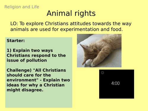 AQA GCSE RE RS - 4 Use of Animals - Theme B: Religion and Life