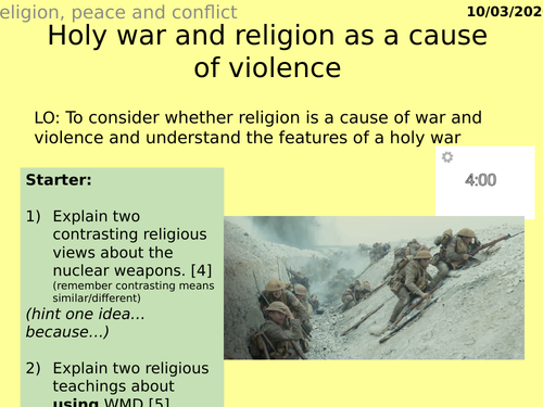 AQA GCSE RE RS - 5 Holy War - Theme D: Religion, Peace and Conflict
