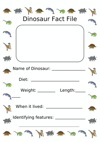 Dinosaur Fact Sheets: Printable - Happy Hive Homeschooling