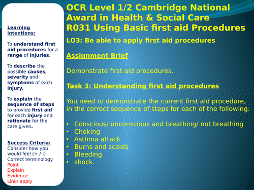 Health & Social OCR Cambridge Nationals COMPLETE R031 UNIT Lesson ...