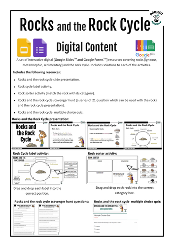 Rocks and the Rock Cycle Digital Resources Pack - Distance Learning ...