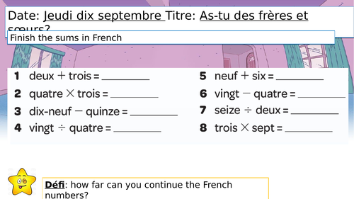 Dynamo 1 Module 1 As-tu des frères ou des soeurs? Unit 1