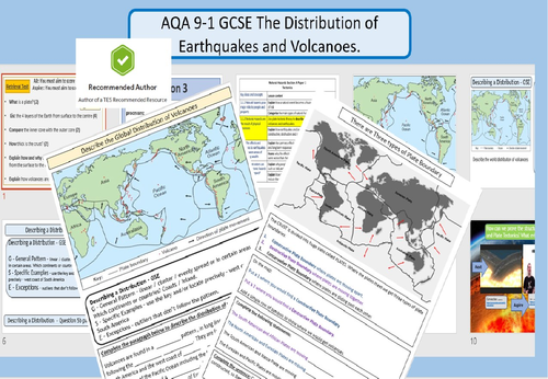 GCSE AQA 9-1 The Distribution of Earthquakes and Volcanoes. | Teaching ...
