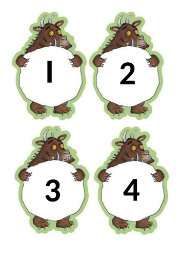 Gruffalo numbers 1-12