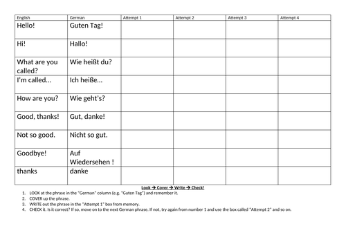 Y7 German Lesson 4 - Wie Geht's?