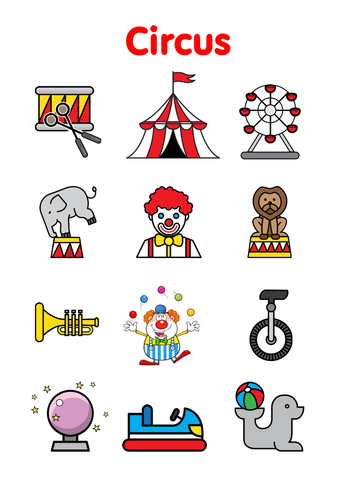 Circus List and Labelling Worksheets | Teaching Resources