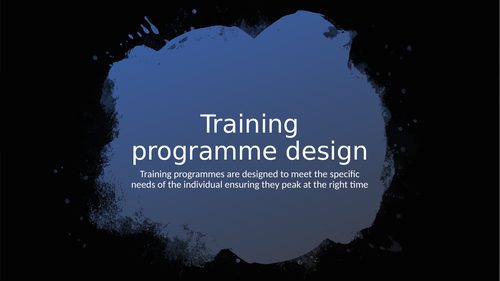 OCR A Level PE Year 1 Preparation and training methods lesson powerpoints