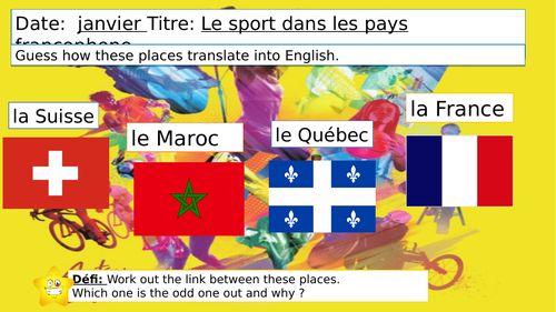 Dynamo 1  Le sport dans les pays francophones Module 3 Unit 3