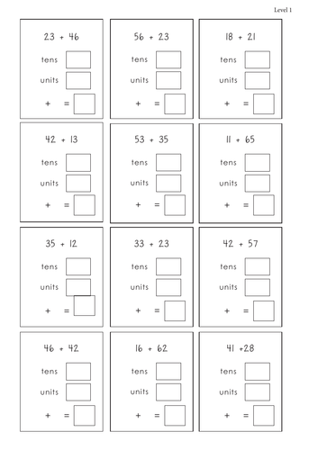 Addition using Box Method