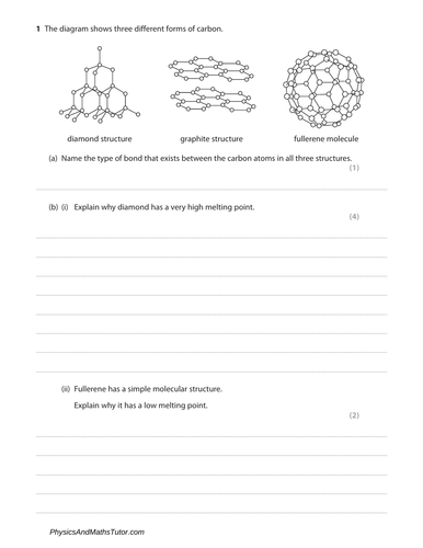 Gcse Edexcel Chemistry Covalent Bonding Complete Revision Summary 
